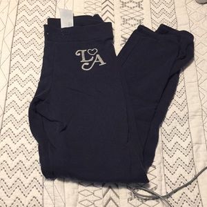 navy blue hollister sweatpants